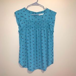 Blue Loft Printed Blouse